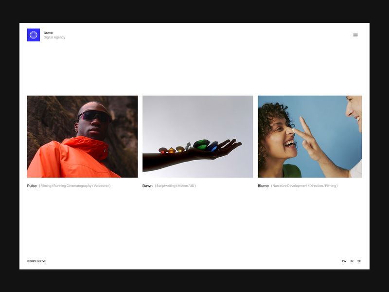 Grove — Portföy Web Sitesi Şablonu