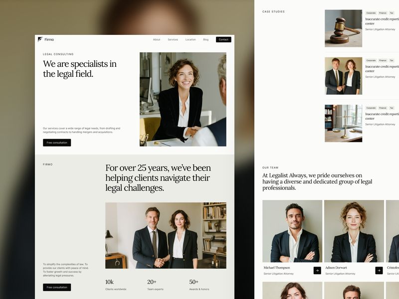 Firmo — Hukuk Bürosu Web Sitesi Şablonu - Hover