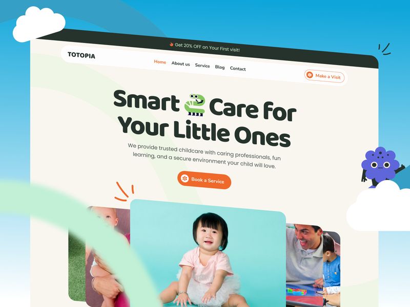 Totopia — Kreş Web Sitesi Şablonu