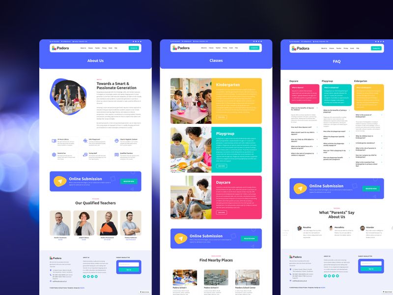 Padora — Anaokulu ve Kreş Web Sitesi Şablonu - Hover