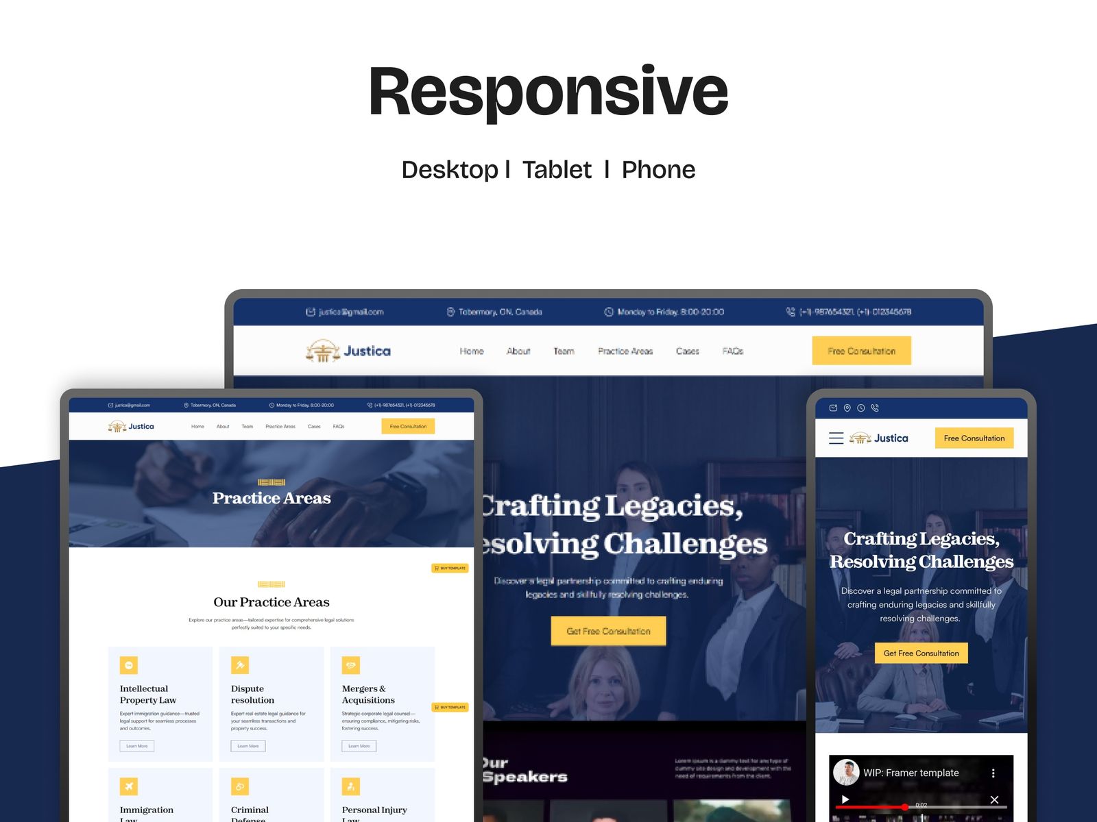Justica — Law Firm Website Template screenshot 4