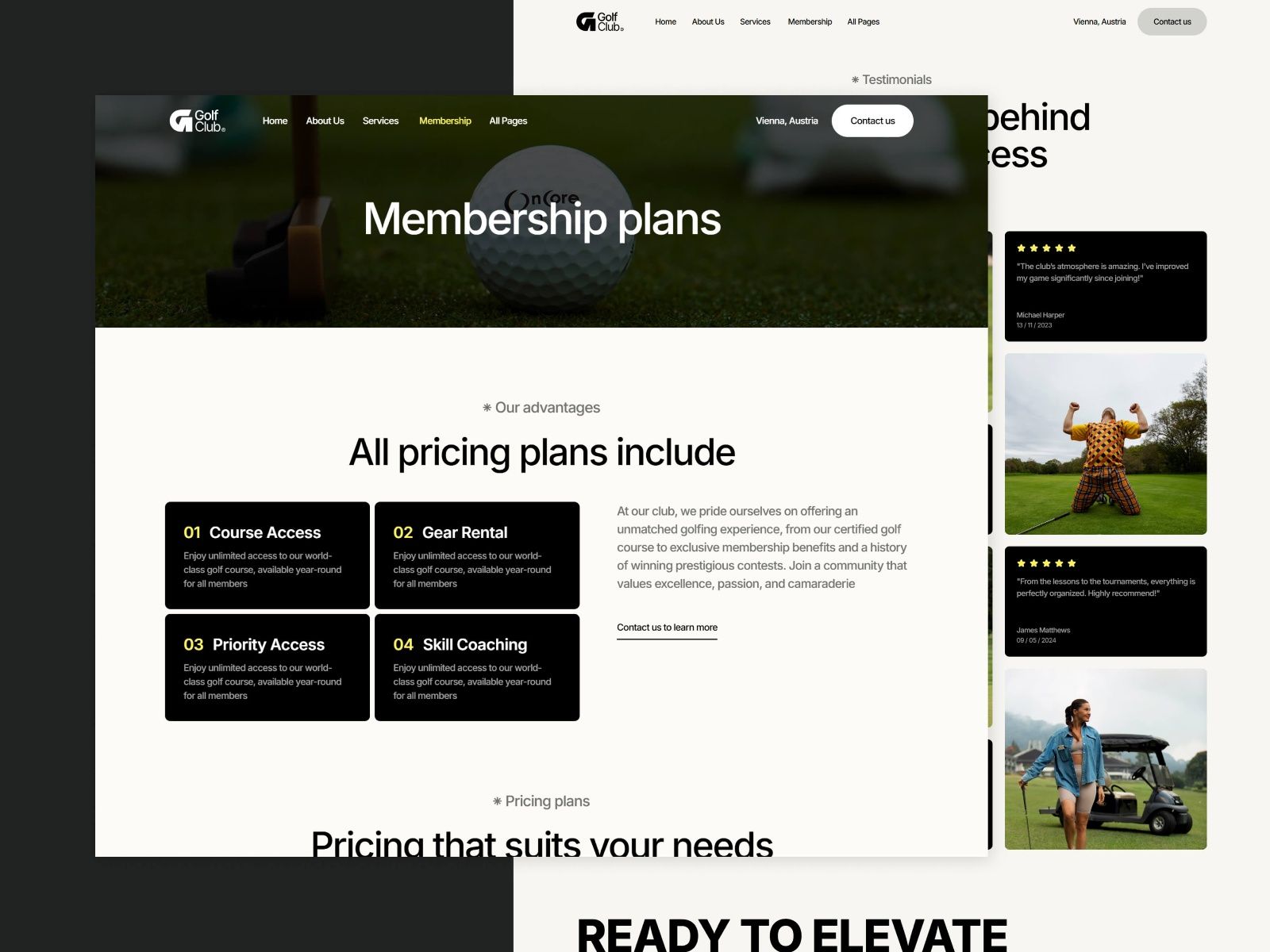 Golf Club — Sports Club Website Template screenshot 4