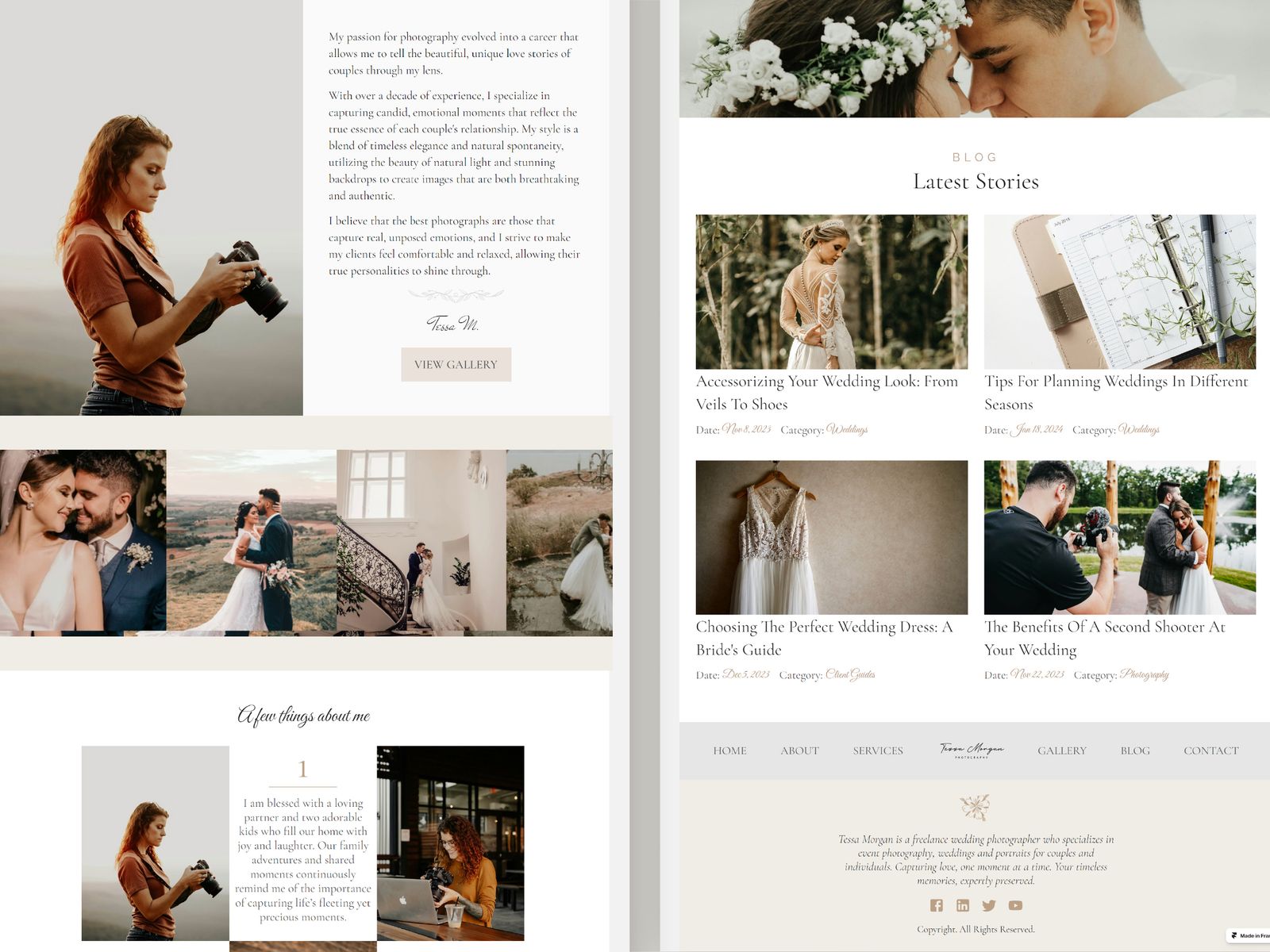 Tessa Morgan — Photography Portfolio Website Template screenshot 3