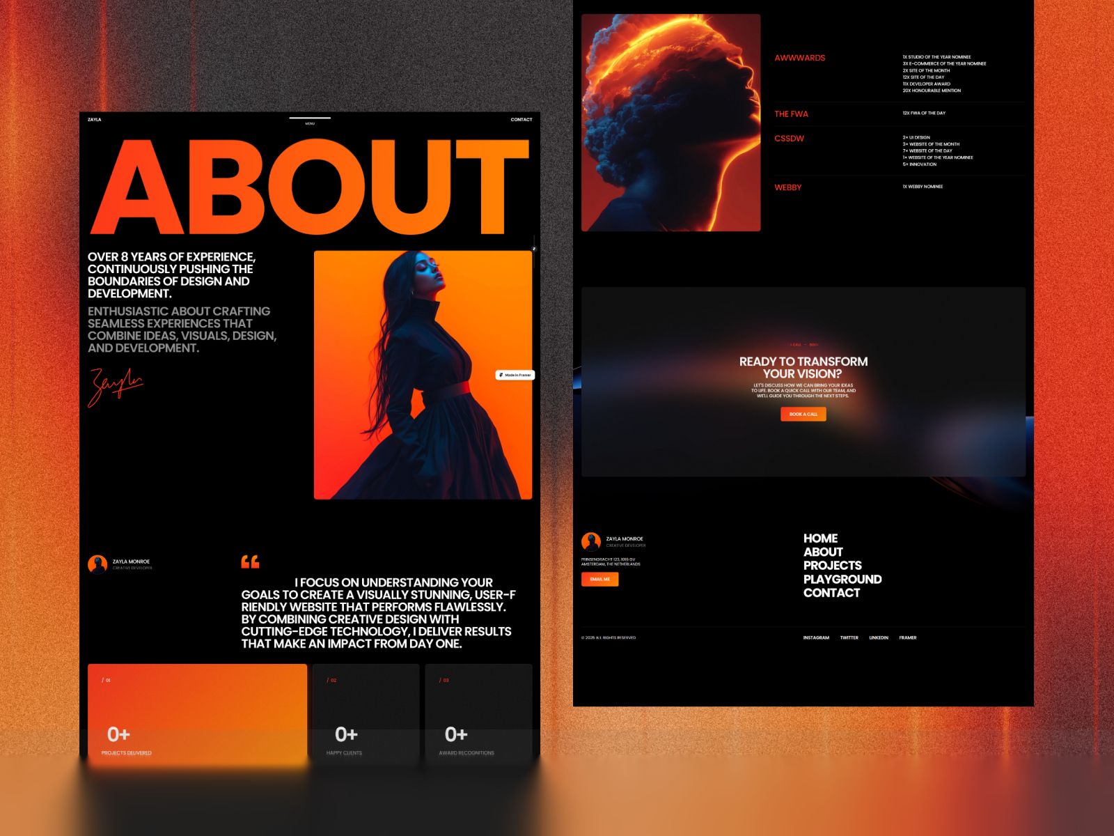 Zayla — Creative Website Template screenshot 3