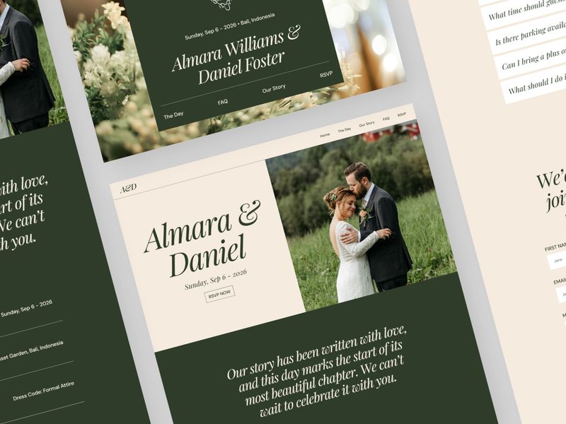 Almara — Düğün Davetiyesi Web Sitesi Şablonu - Hover