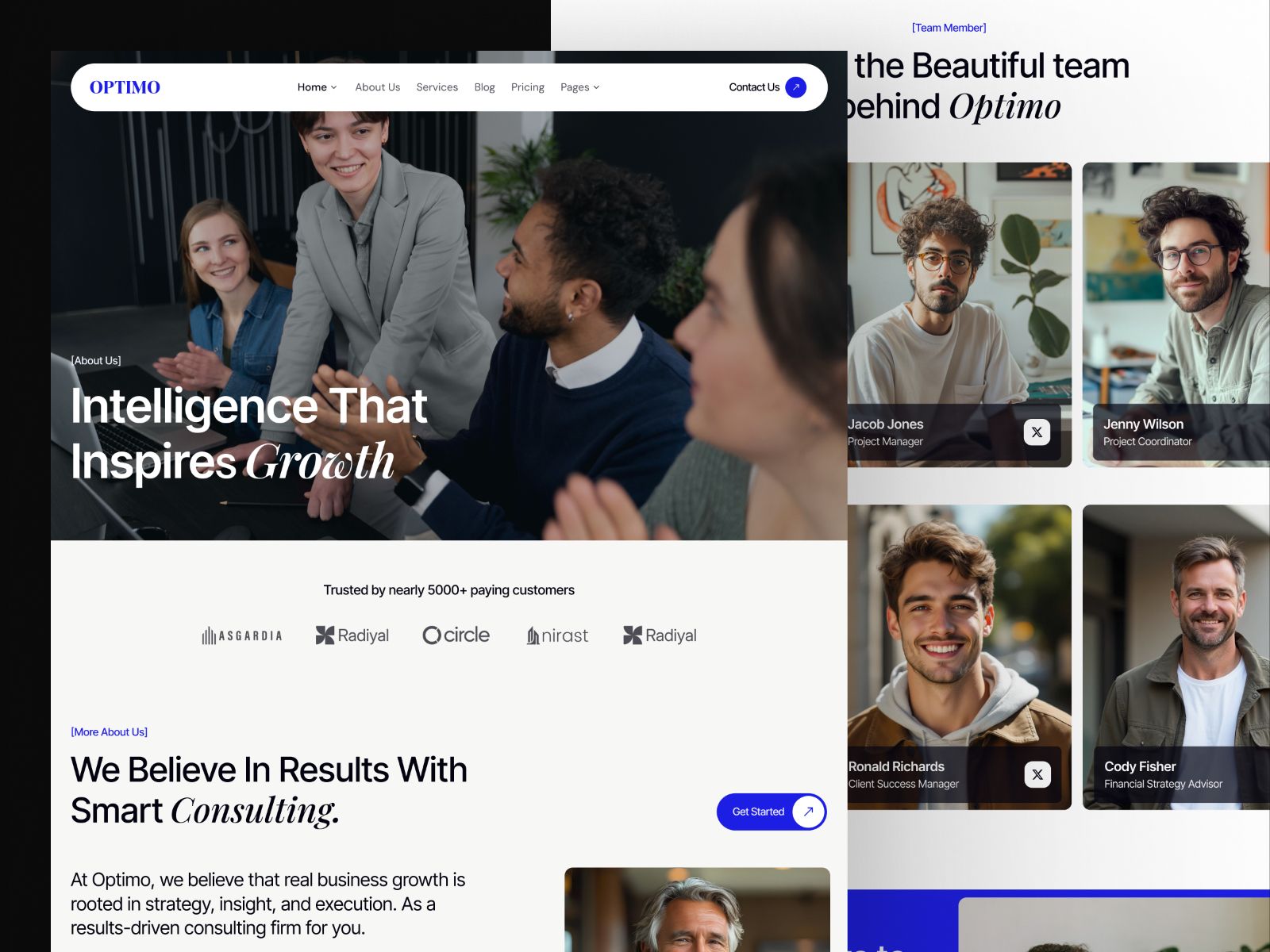 Optimo — Business Website Template screenshot 3