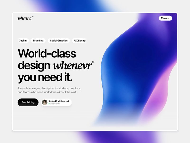 Whenevr — Yaratıcı Web Sitesi Şablonu