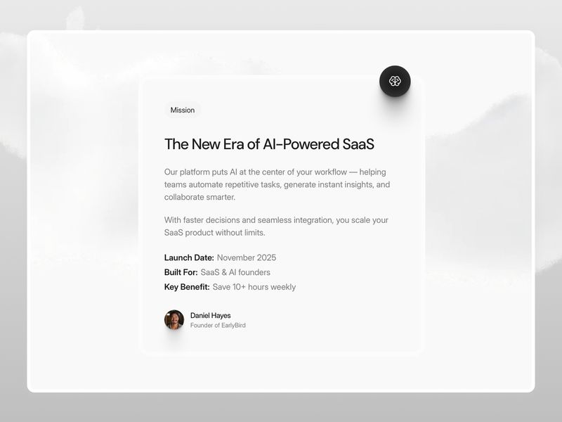 EarlyBird — SaaS Web Sitesi Şablonu - Hover