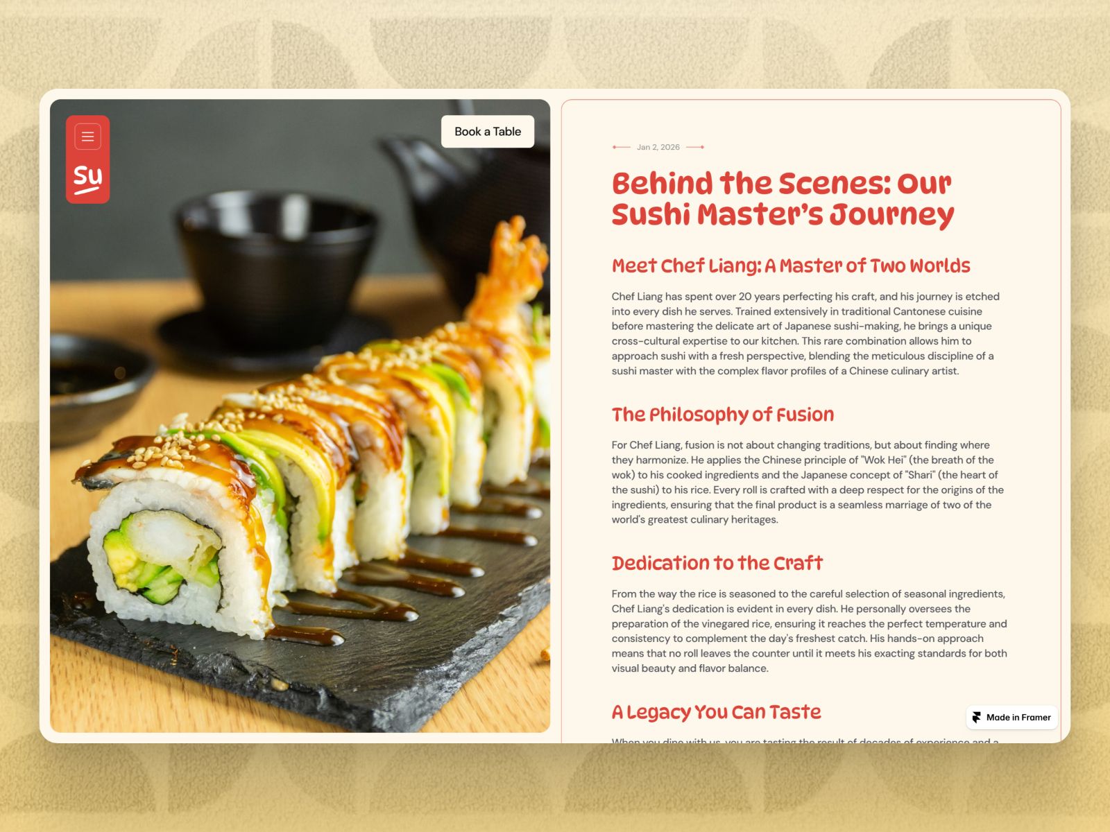 Sushilo — Restaurant Website Template screenshot 3