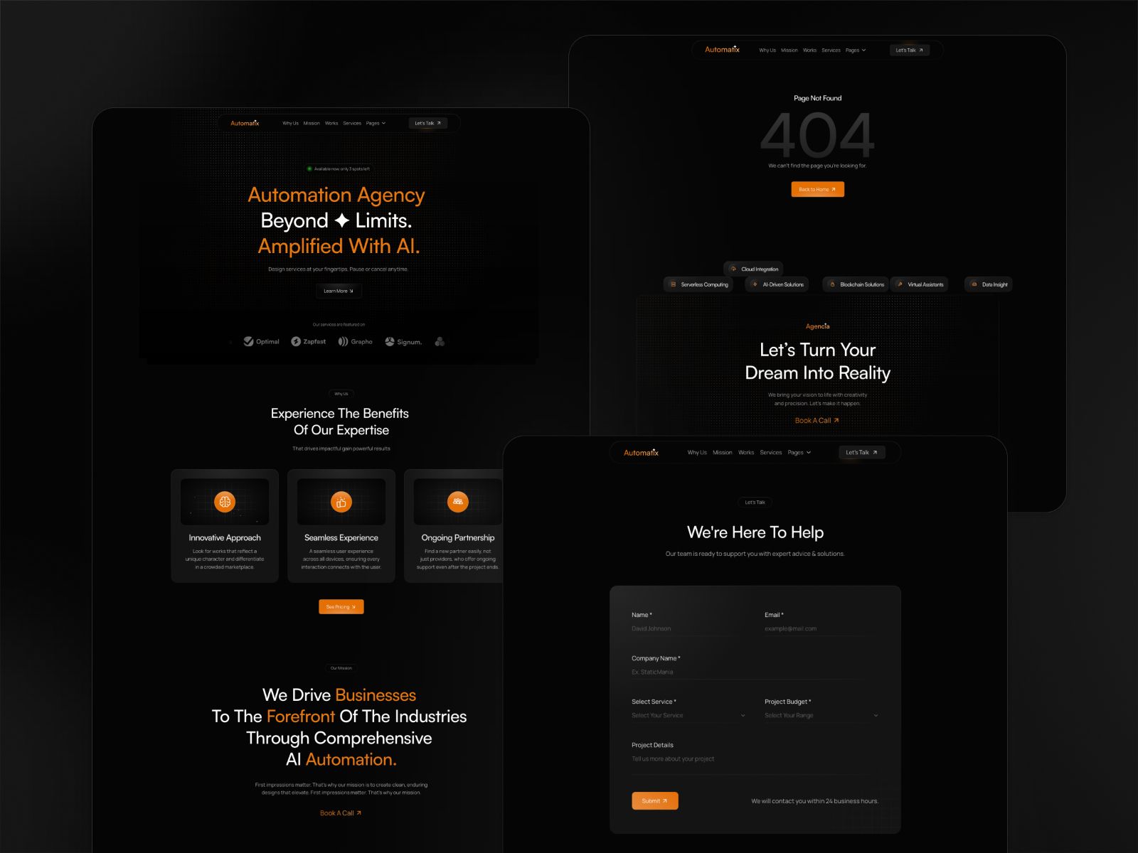 Automatix — AI Agency Website Template screenshot 4