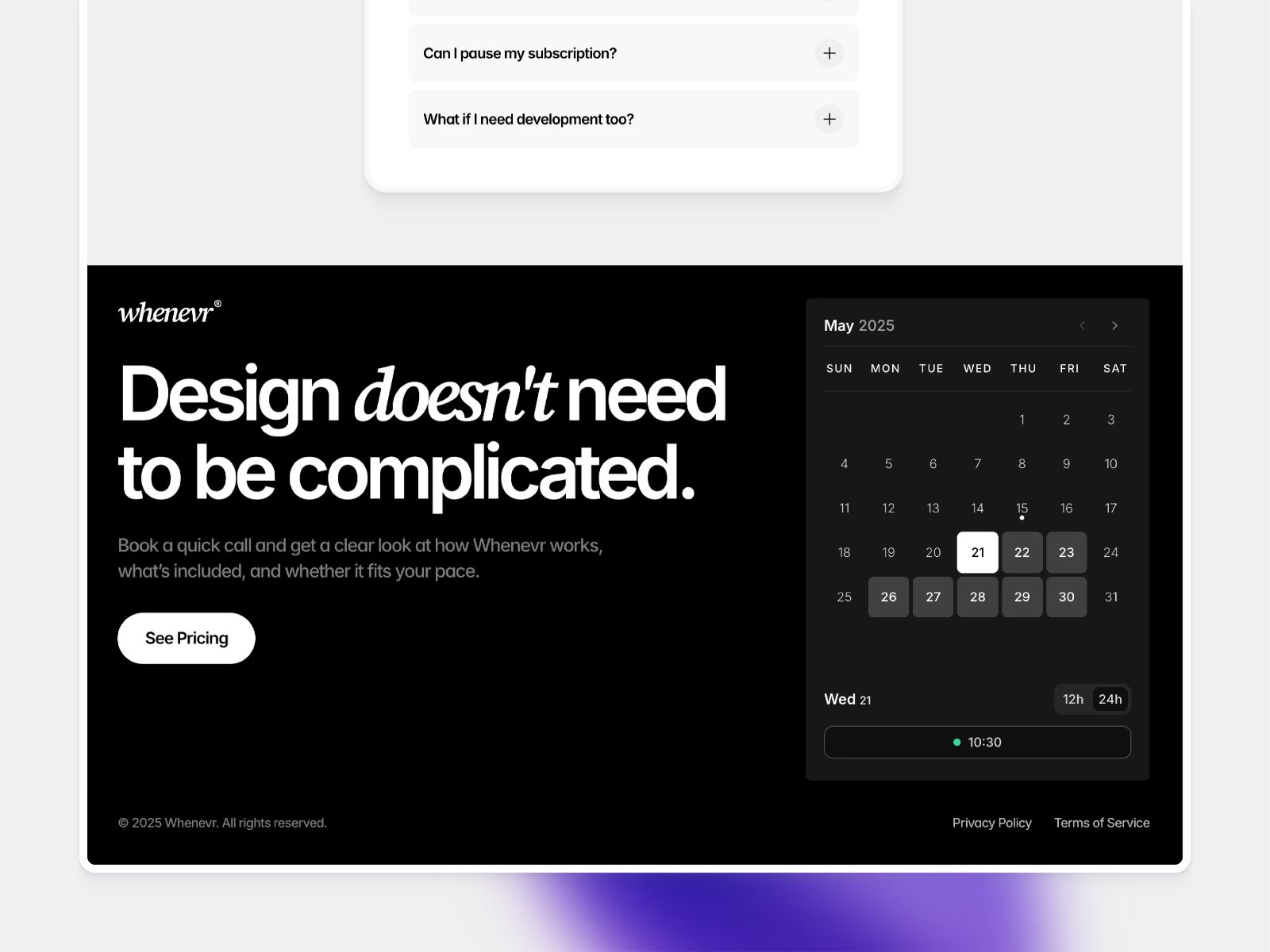 Whenevr — Creative Website Template screenshot 3