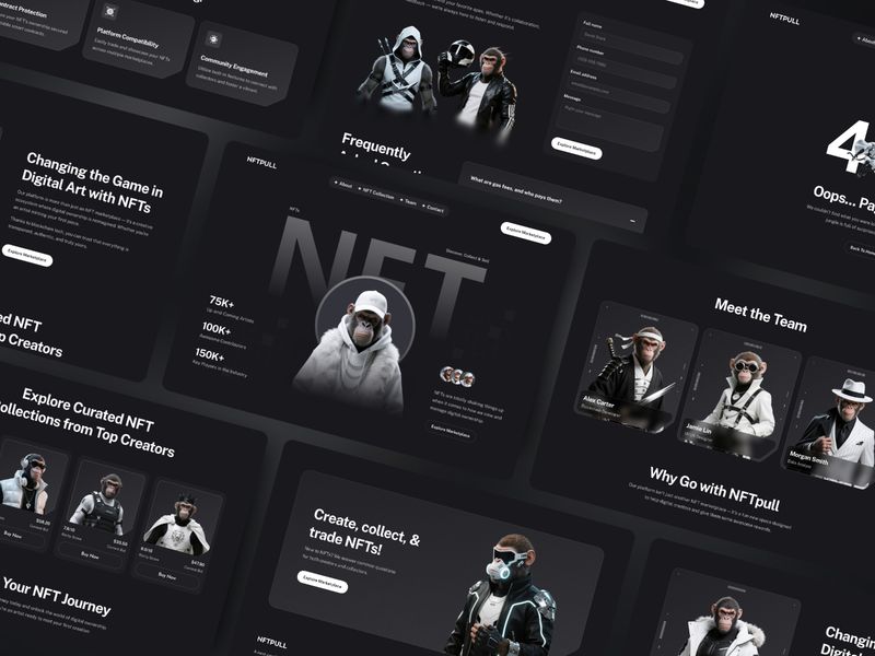 NFTPull — İşletme Web Sitesi Şablonu - Hover