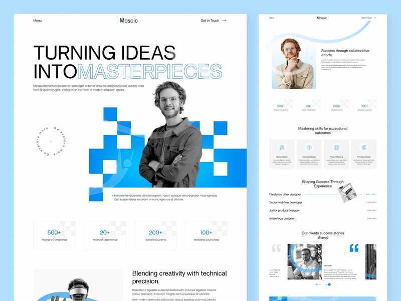 Mosoic — Yaratıcı Web Sitesi Şablonu