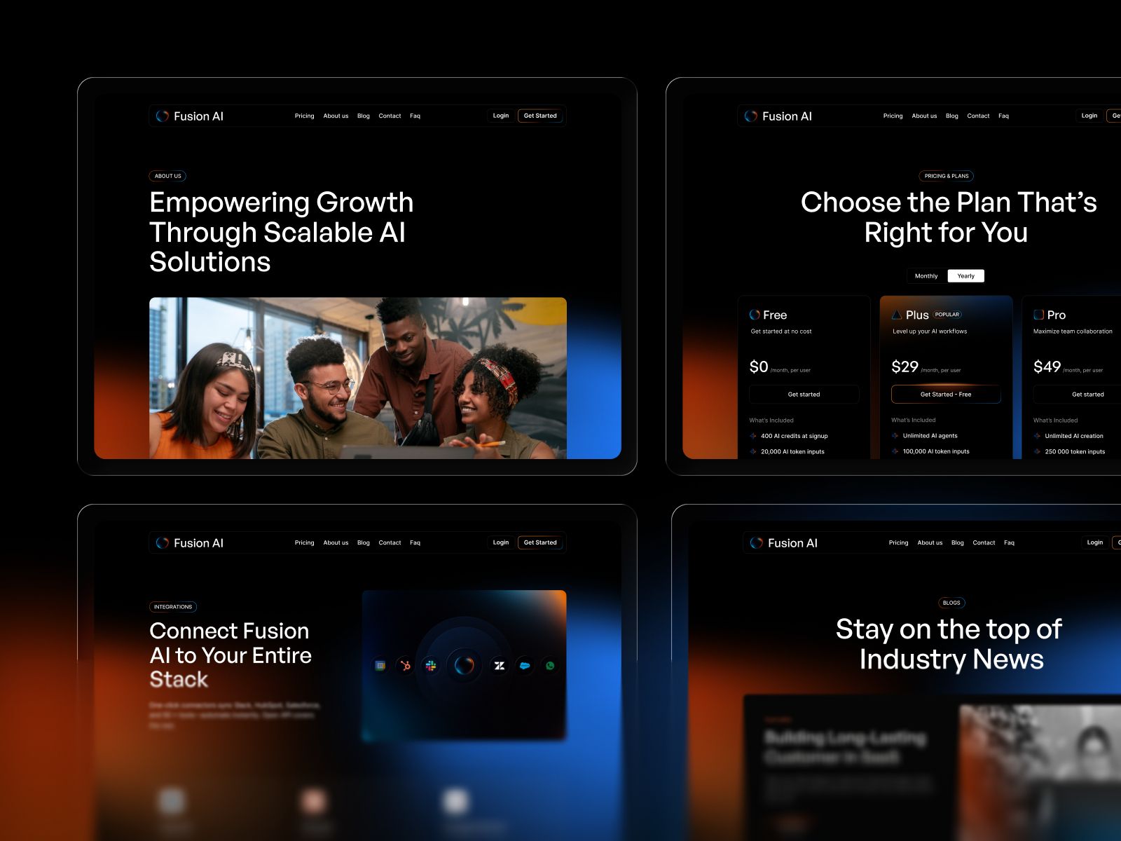 Fusion AI — Business Website Template screenshot 3