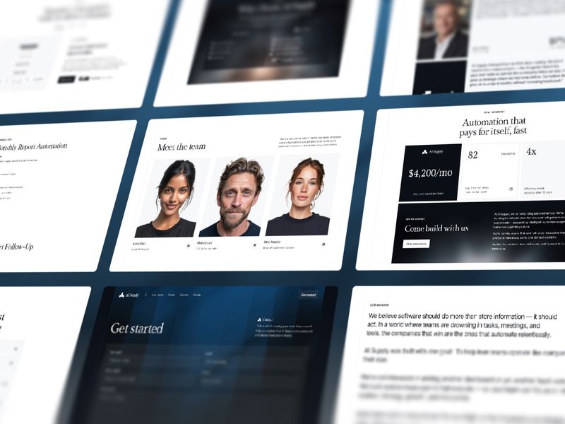 AI Supply — İşletme Web Sitesi Şablonu - Hover