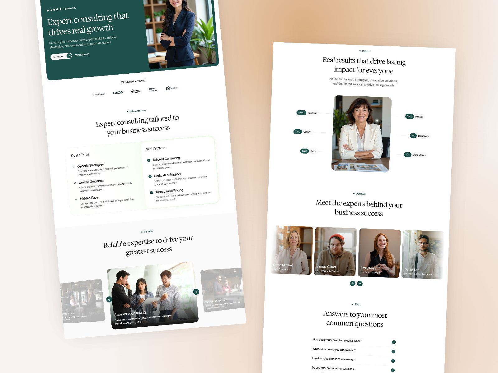 Stratex — Business Website Template screenshot 4