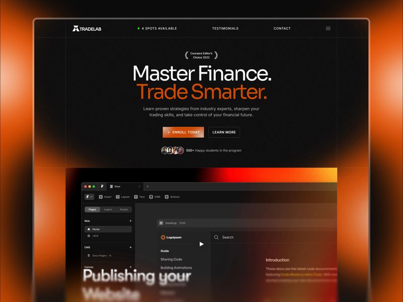 Tradelab — Topluluk Web Sitesi Şablonu