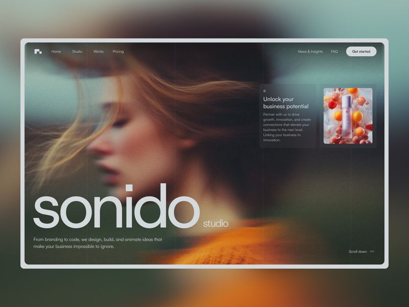 Sonido — Yaratıcı Portföy Web Sitesi Şablonu