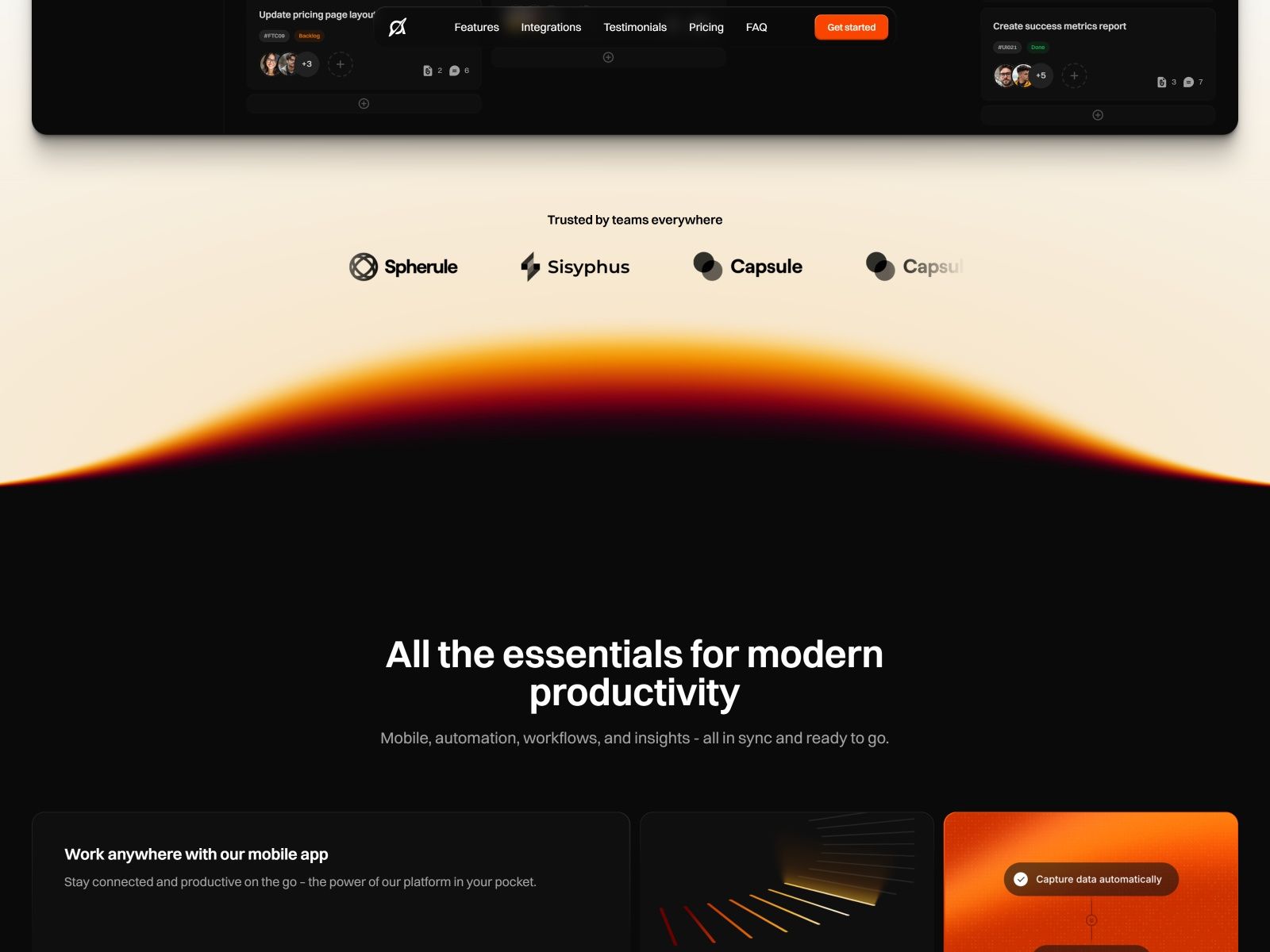 Accretion — SaaS Website Template screenshot 3