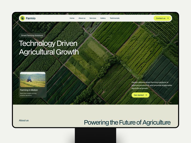 Farmio — Tarım İniş Sayfası Şablonu