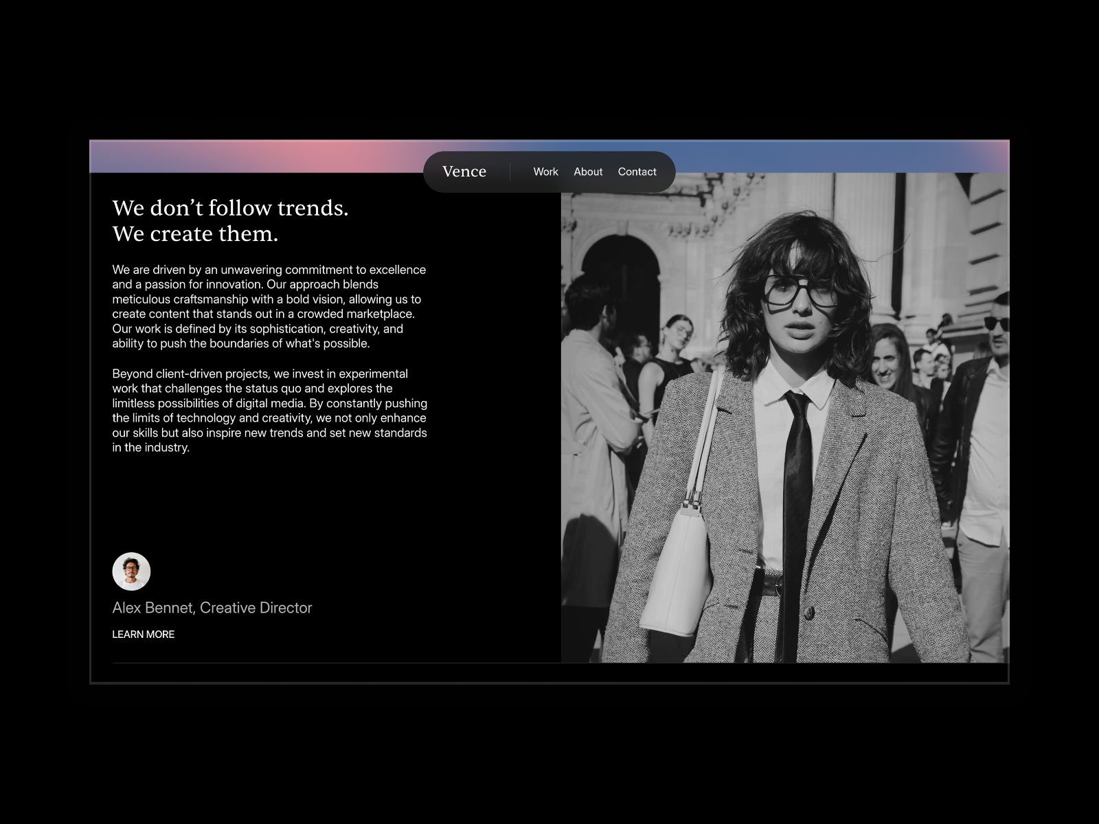 Vence — Creative Website Template screenshot 4