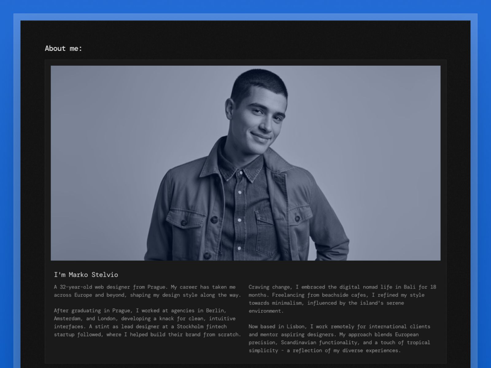 Stelvio — Minimal Portfolio Website Template screenshot 3