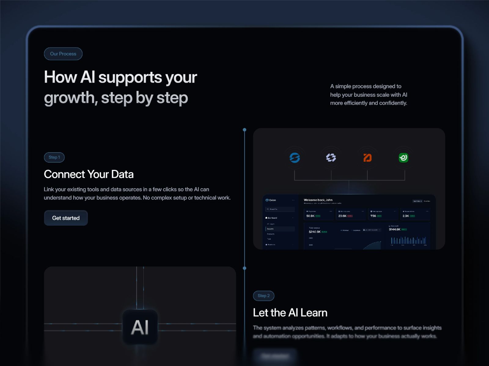 Exion — AI SaaS Landing Page Template screenshot 4