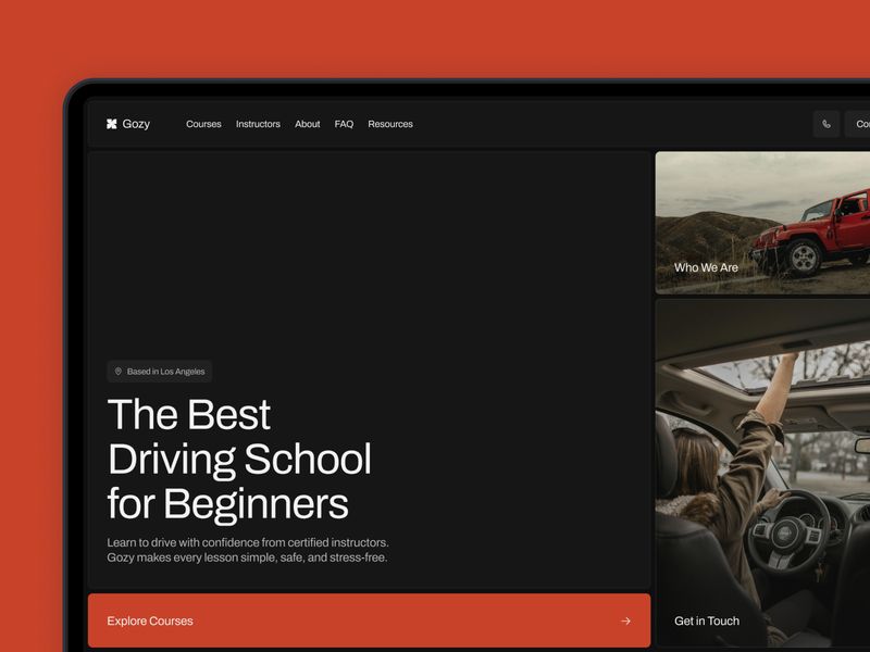 Gozy — Sürücü Okulu Web Sitesi Şablonu