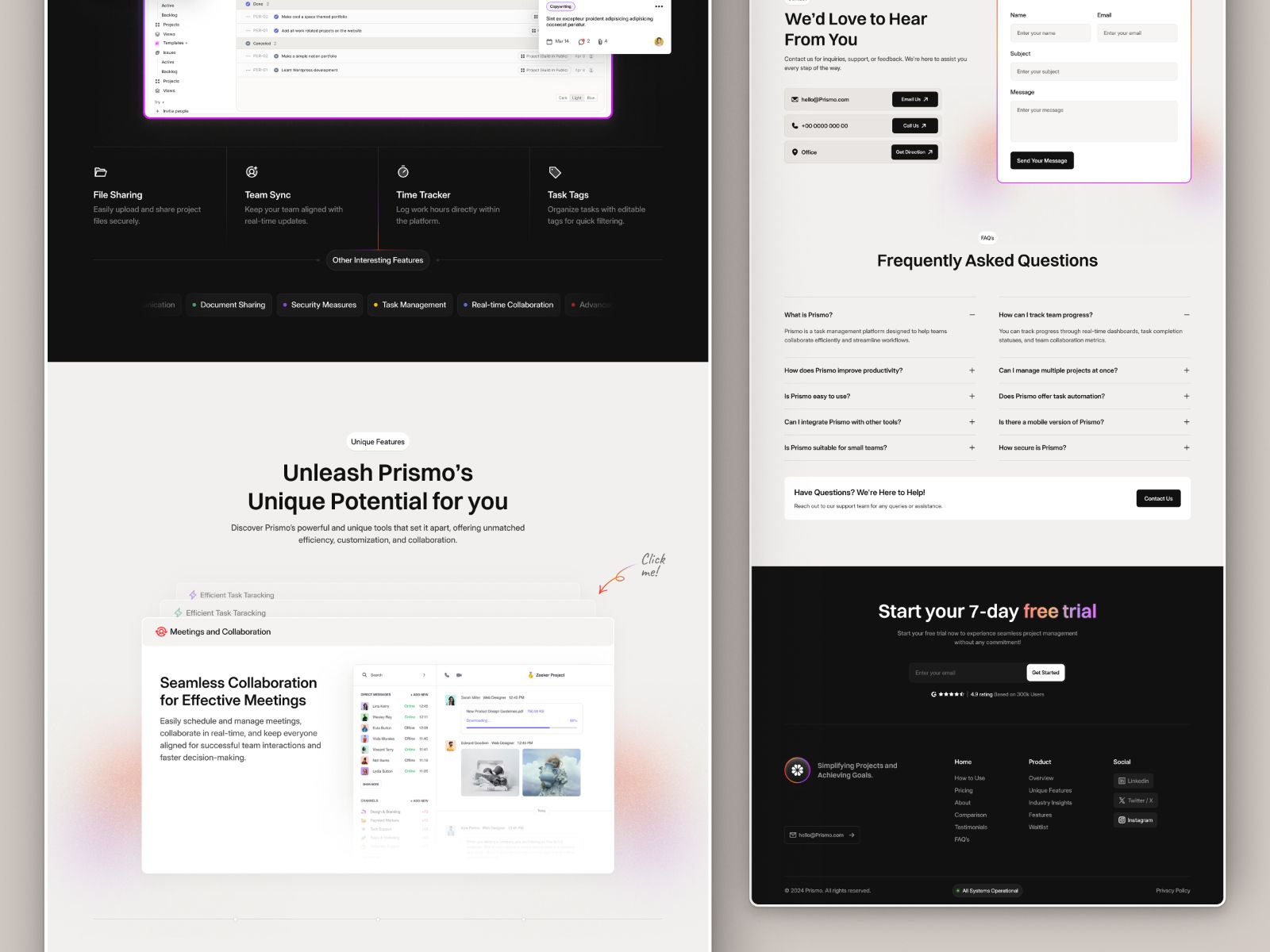 Prismo — SaaS Website Template screenshot 3