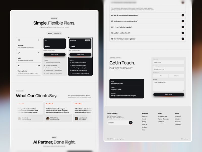 AIthor — İşletme Web Sitesi Şablonu - Hover