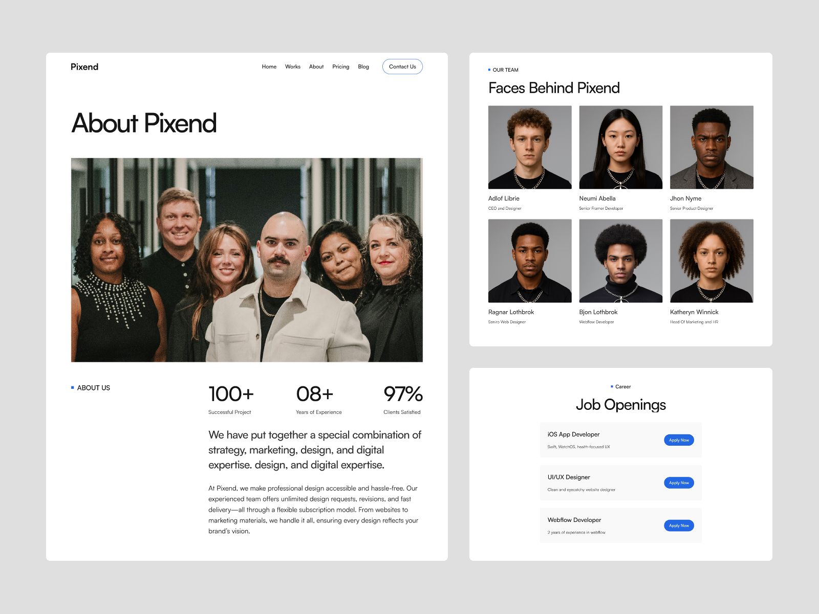 Pixend — Digital Agency Website Template screenshot 3
