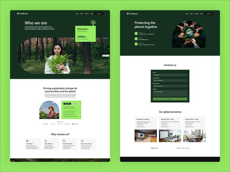 EcoMission — Topluluk Web Sitesi Şablonu - Hover