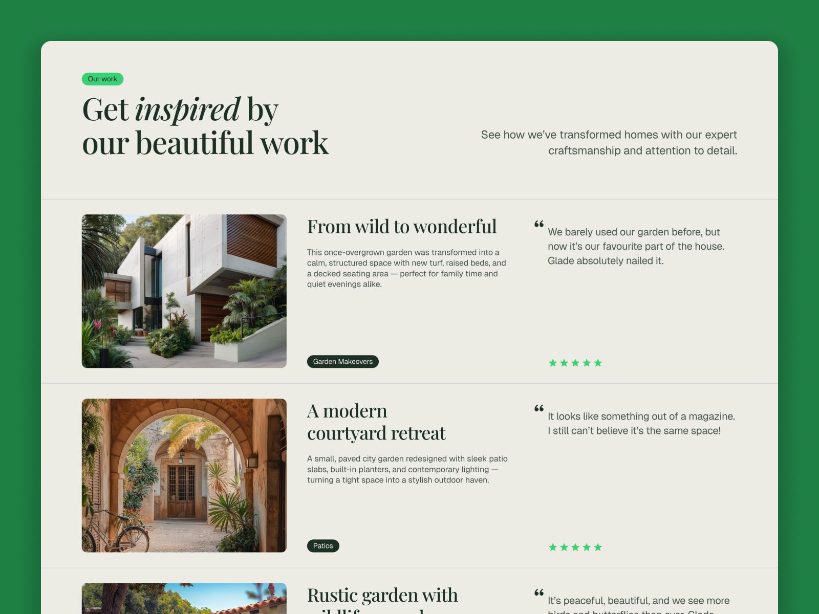 Glade — Landscaping Business Website Template screenshot 3