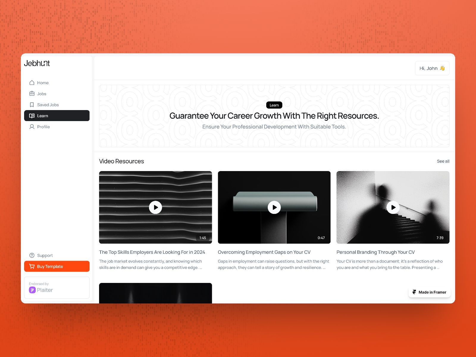 Jobhunt — Job Marketplace Website Template screenshot 4