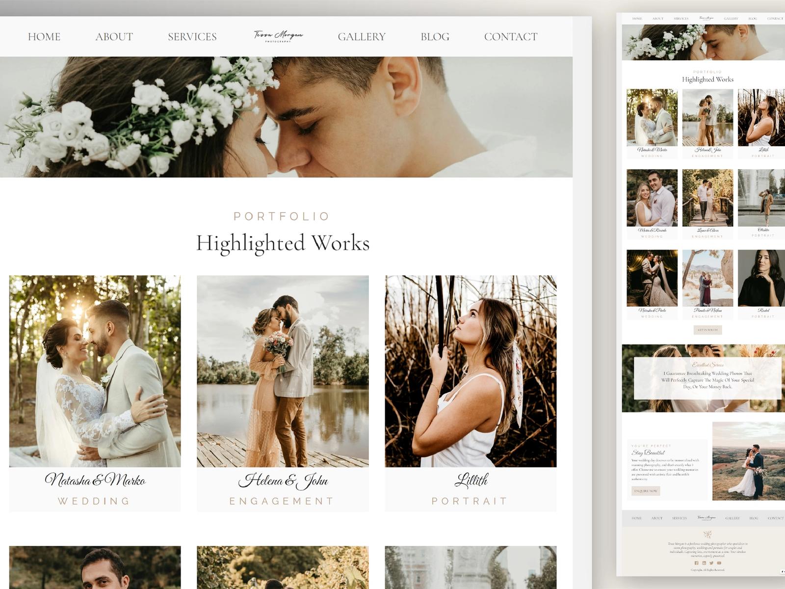 Tessa Morgan — Photography Portfolio Website Template screenshot 1