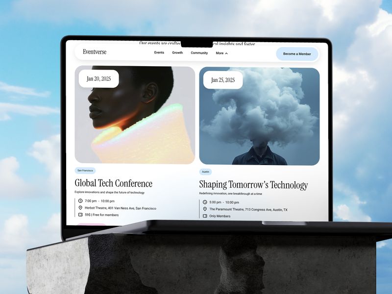 Eventverse — Topluluk Web Sitesi Şablonu - Hover