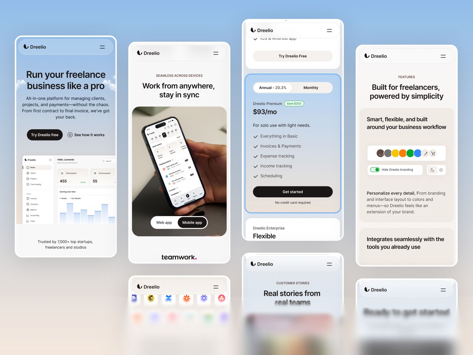 Dreelio — SaaS Website Template screenshot 4