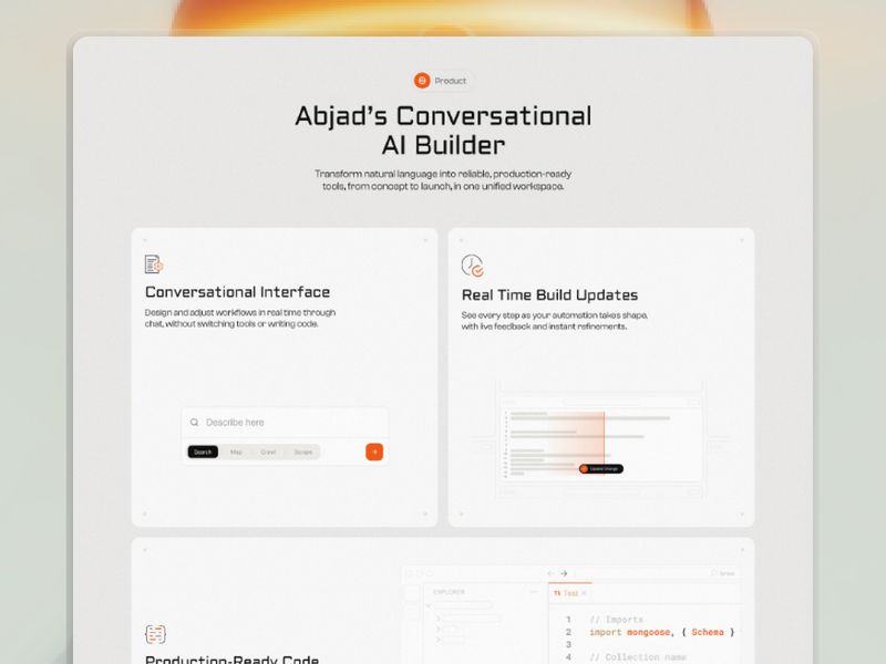 ABJAD — İşletme Web Sitesi Şablonu - Hover