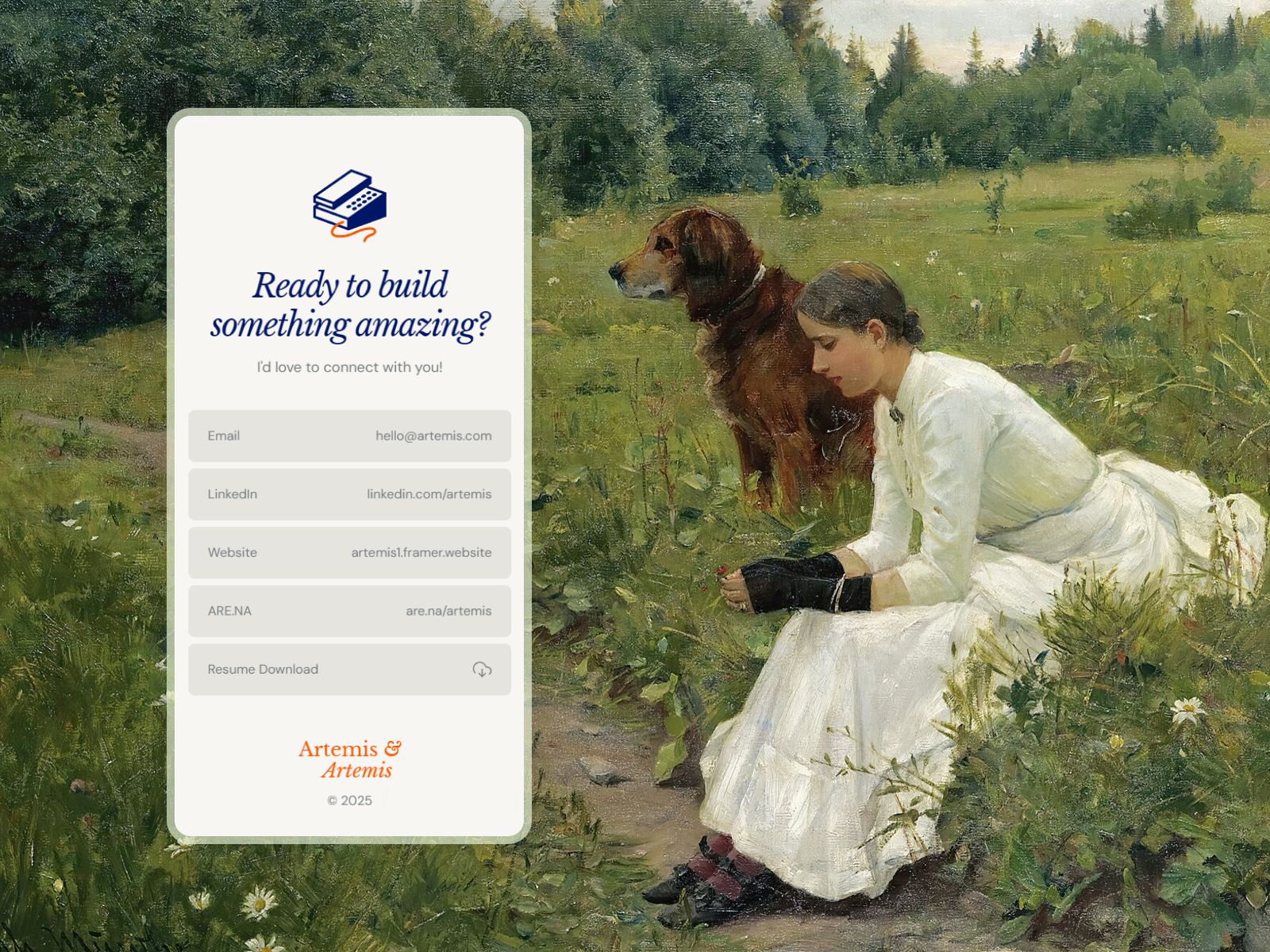 Artemis — Portfolio Website Template screenshot 4