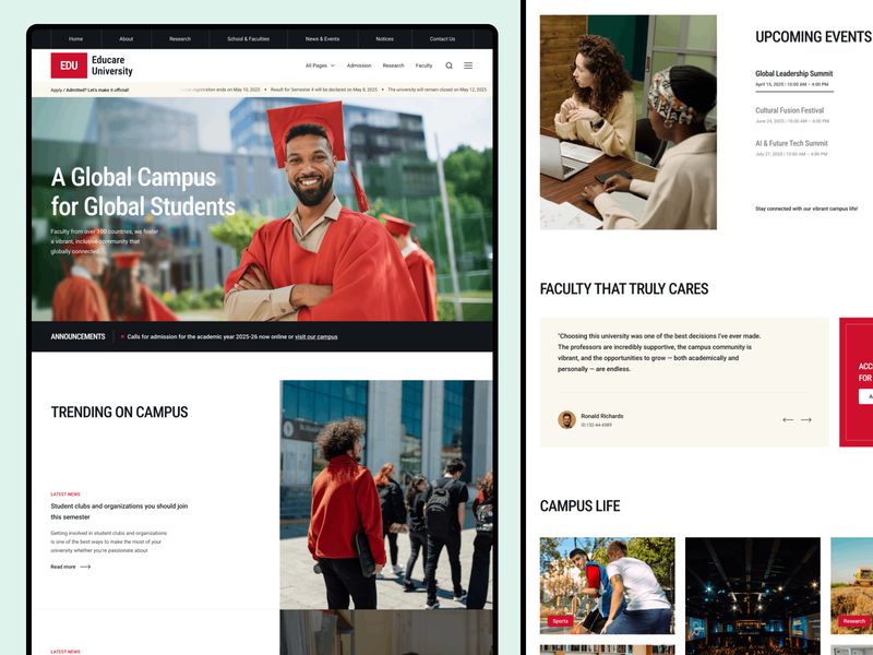 Educare — Eğitim Kurumu Web Sitesi Şablonu - Hover