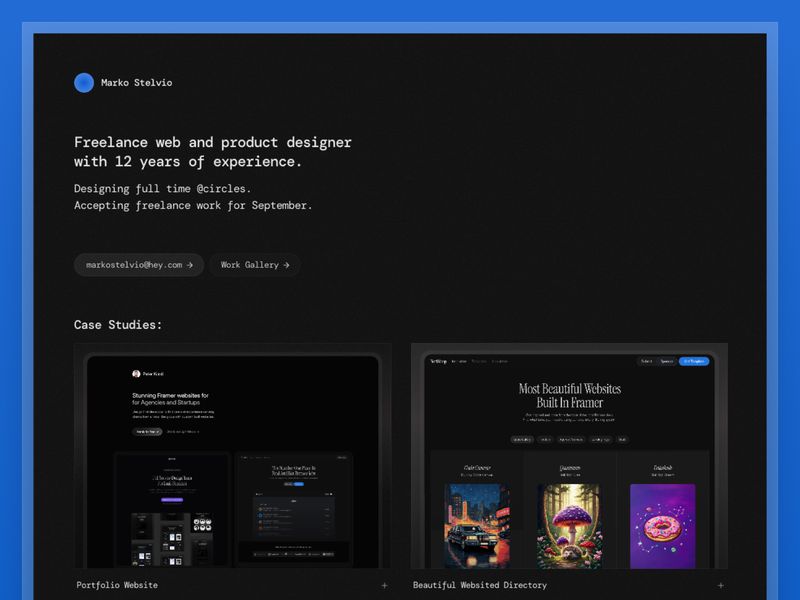 Stelvio — Minimal Portföy Web Sitesi Şablonu
