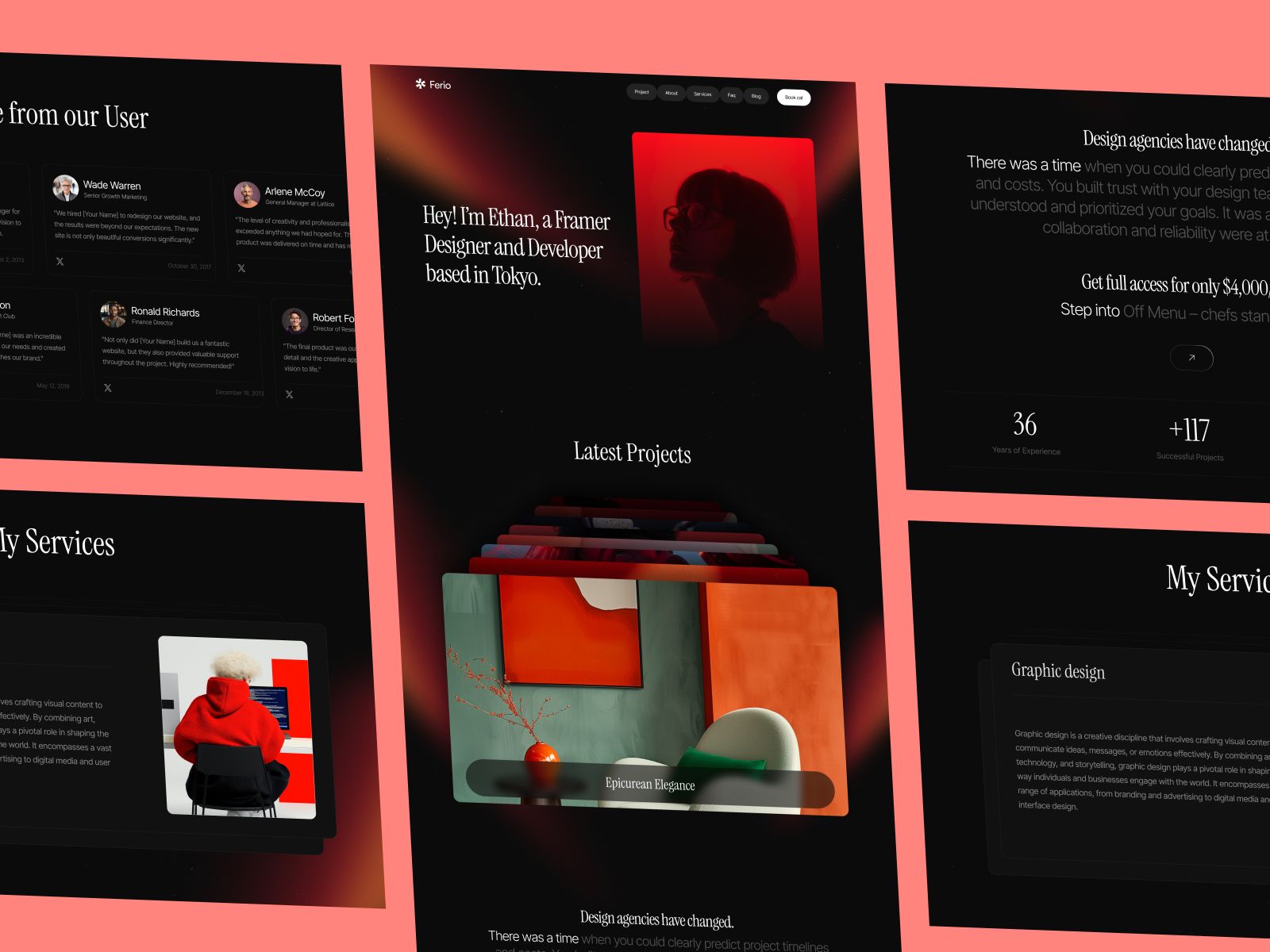 Ferio — Creative Portfolio Website Template screenshot 3