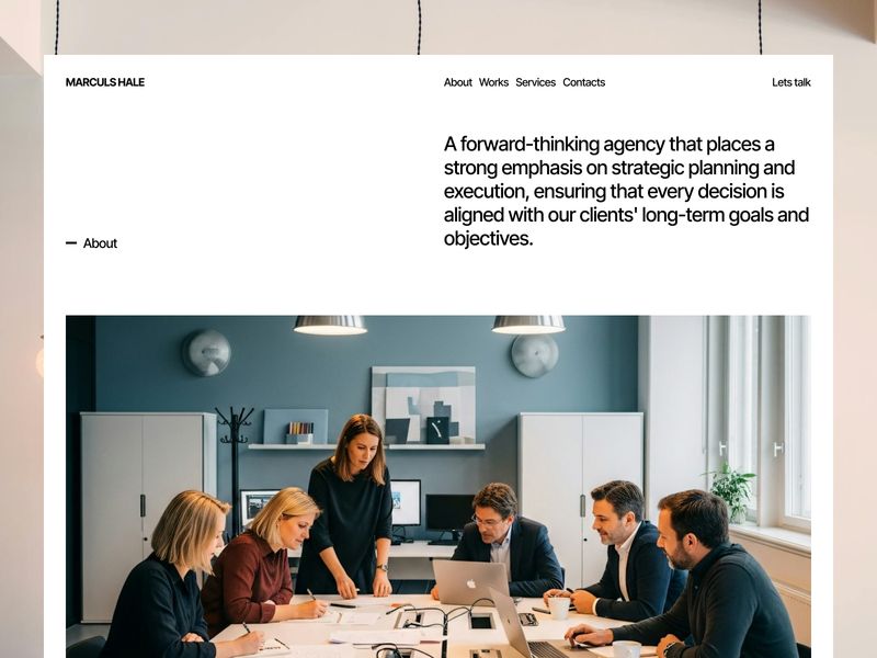 Marcus Hale — İş Web Sitesi Şablonu - Hover