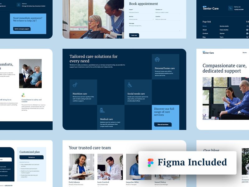Yaşlı Bakımı — Topluluk Web Sitesi Şablonu - Hover