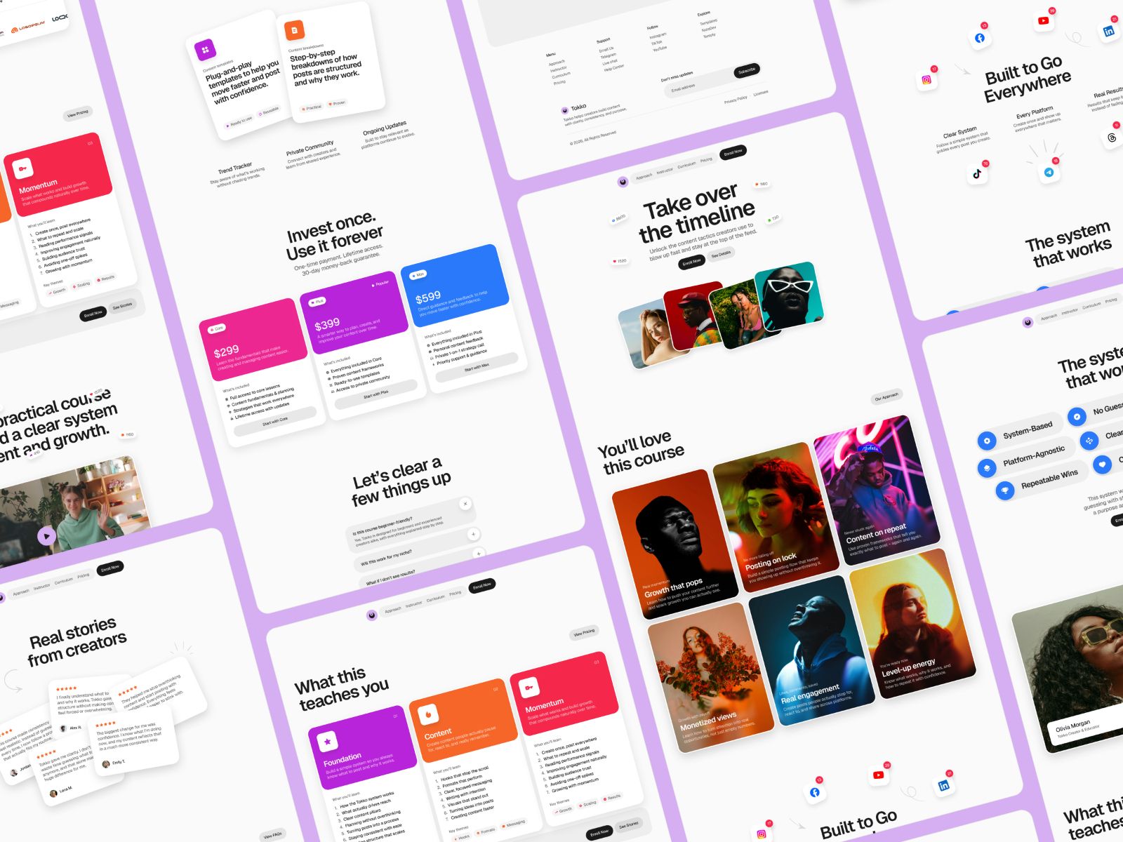 Tokko — Online Course Website Template screenshot 3