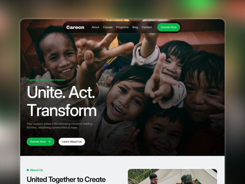 Careon — Topluluk Web Sitesi Şablonu