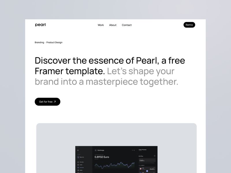 Pearl — Yaratıcı Portföy Web Sitesi Şablonu