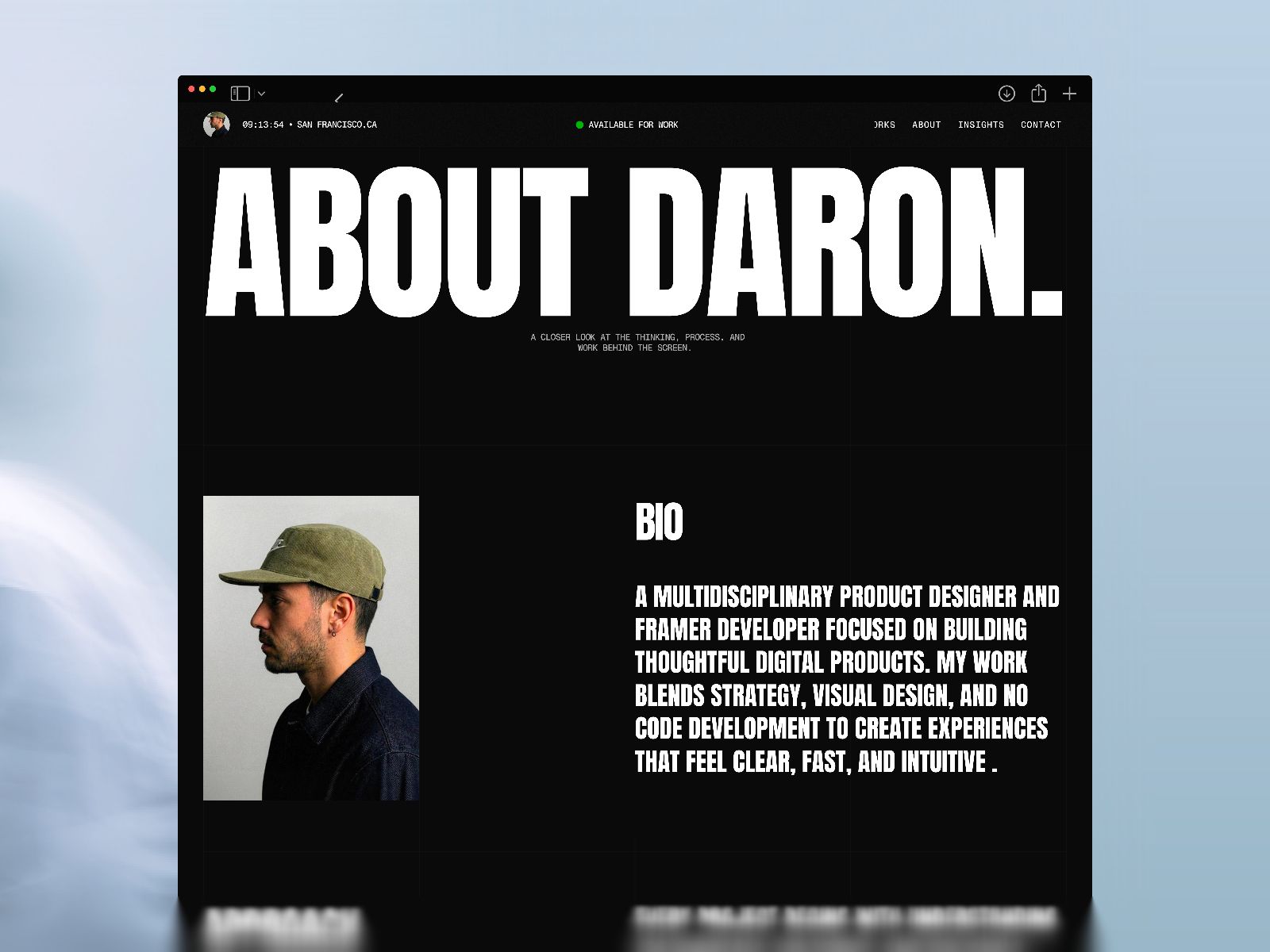 Daron — Creative Portfolio Website Template screenshot 3