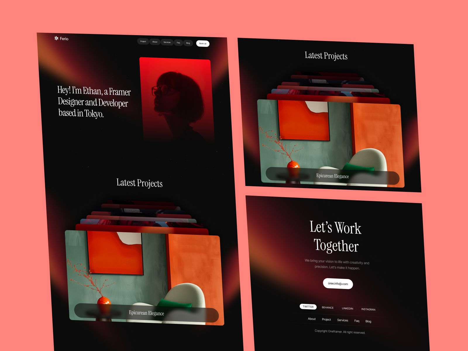 Ferio — Creative Portfolio Website Template screenshot 4