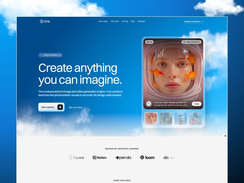 Erie — İşletme Web Sitesi Şablonu